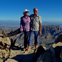 Marion and Alfred on the summit of Emory Peak